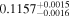 ${0.1157}_{-0.0016}^{+0.0015}$