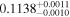 ${0.1138}_{-0.0010}^{+0.0011}$