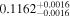 ${0.1162}_{-0.0016}^{+0.0016}$