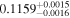 ${0.1159}_{-0.0016}^{+0.0015}$