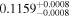 ${0.1159}_{-0.0008}^{+0.0008}$