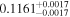 ${0.1161}_{-0.0017}^{+0.0017}$