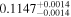 ${0.1147}_{-0.0014}^{+0.0014}$