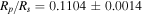 ${R}_{p}/{R}_{s}=0.1104\pm 0.0014$