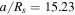 $a/{R}_{s}=15.23$