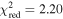 ${\chi }_{\mathrm{red}}^{2}=2.20$