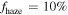 ${f}_{\mathrm{haze}}=10 \% $