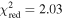 ${\chi }_{\mathrm{red}}^{2}=2.03$