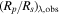 ${({R}_{p}/{R}_{s})}_{\lambda ,\mathrm{obs}}$