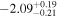 $-{2.09}_{-0.21}^{+0.19}$