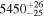 ${5450}_{-25}^{+26}$
