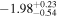 $-{1.98}_{-0.54}^{+0.23}$