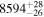 ${8594}_{-26}^{+28}$