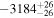 $-{3184}_{-26}^{+26}$