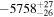 $-{5758}_{-26}^{+27}$