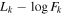 ${L}_{k}-\mathrm{log}{F}_{k}$
