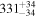 ${331}_{-34}^{+34}$