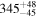 ${345}_{-45}^{+48}$