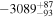 $-{3089}_{-93}^{+87}$