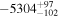 $-{5304}_{-102}^{+97}$