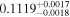 ${0.1119}_{-0.0018}^{+0.0017}$