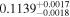 ${0.1139}_{-0.0018}^{+0.0017}$