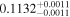 ${0.1132}_{-0.0011}^{+0.0011}$