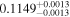 ${0.1149}_{-0.0013}^{+0.0013}$