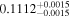 ${0.1112}_{-0.0015}^{+0.0015}$