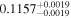 ${0.1157}_{-0.0019}^{+0.0019}$