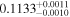 ${0.1133}_{-0.0010}^{+0.0011}$