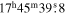 ${17}^{{\rm{h}}}{45}^{{\rm{m}}}39\buildrel{\rm{s}}\over{.} 8$