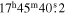 ${17}^{{\rm{h}}}{45}^{{\rm{m}}}40\buildrel{\rm{s}}\over{.} 2$