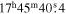 ${17}^{{\rm{h}}}{45}^{{\rm{m}}}40\buildrel{\rm{s}}\over{.} 4$