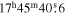 ${17}^{{\rm{h}}}{45}^{{\rm{m}}}40\buildrel{\rm{s}}\over{.} 6$