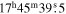 ${17}^{{\rm{h}}}{45}^{{\rm{m}}}39\buildrel{\rm{s}}\over{.} 5$