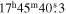 ${17}^{{\rm{h}}}{45}^{{\rm{m}}}40\buildrel{\rm{s}}\over{.} 3$