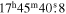 ${17}^{{\rm{h}}}{45}^{{\rm{m}}}40\buildrel{\rm{s}}\over{.} 8$