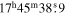 ${17}^{{\rm{h}}}{45}^{{\rm{m}}}38\buildrel{\rm{s}}\over{.} 9$