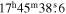 ${17}^{{\rm{h}}}{45}^{{\rm{m}}}38\buildrel{\rm{s}}\over{.} 6$