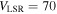 ${V}_{\mathrm{LSR}}=70$
