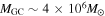 ${M}_{\mathrm{GC}}\sim 4\times {10}^{6}{M}_{\odot }$