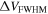 ${\rm{\Delta }}{V}_{\mathrm{FWHM}}$