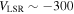 ${V}_{\mathrm{LSR}}\sim -300$