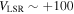 ${V}_{\mathrm{LSR}}\sim +100$