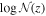 $\mathrm{log}{ \mathcal N }(z)$