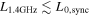${L}_{1.4\mathrm{GHz}}\lesssim {L}_{0,\mathrm{sync}}$