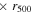 $\times \,{r}_{500}$