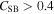 ${C}_{\mathrm{SB}}\gt 0.4$