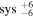 $\mathrm{sys}{\ }_{-6}^{+6}$